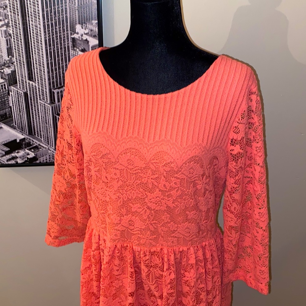 H&M Peach Lace Crochet Dress🍑 - Picture 2 of 2